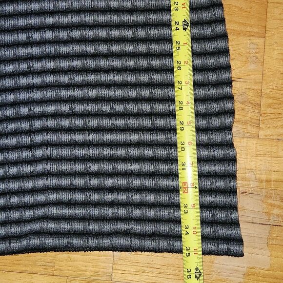NWT Neesha Black Gray Striped Dress Women M Polyester - Picture 8 of 9